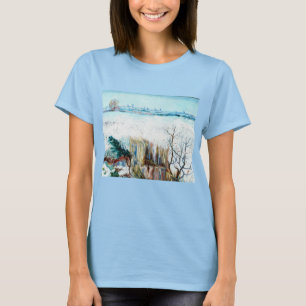 Snowy Landscape met Arles door Vincent van Gogh T-shirt