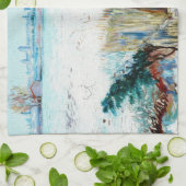 Snowy Landscape met Arles door Vincent van Gogh Theedoek (Gevouwen)