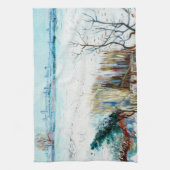 Snowy Landscape met Arles door Vincent van Gogh Theedoek (Verticaal)