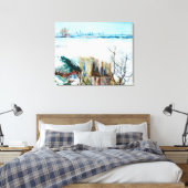 Snowy Landscape met Arles op de achtergrond Canvas Afdruk (Insitu (Slaapkamer))