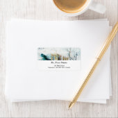 Snowy Landscape met Arles op de achtergrond Etiket (Insitu)