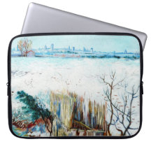 Snowy Landscape met Arles op de achtergrond
