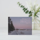 Snowy Landscape met bijbelversie Briefkaart (Staand voorkant)