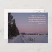 Snowy Landscape met bijbelversie Briefkaart (Voorkant / Achterkant)