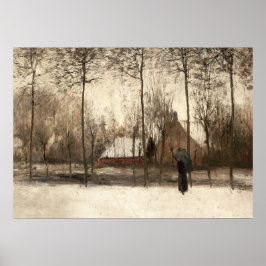 Snowy Landscape Painting, Winter Wall Art Poster