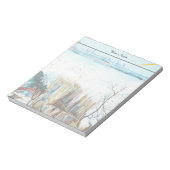 Snowy Landscape with Arles in the Background Notitieblok (Linkerzijde)