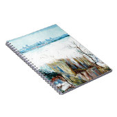 Snowy Landscape with Arles in the Background Notitieboek (Rechterzijde)