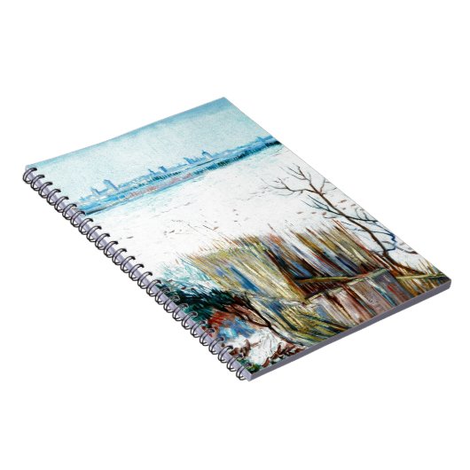 Snowy Landscape with Arles in the Background Notitieboek (Rechterzijde)