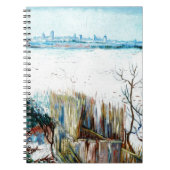Snowy Landscape with Arles in the Background Notitieboek (Voorkant)