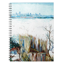 Snowy Landscape with Arles in the Background Notitieboek