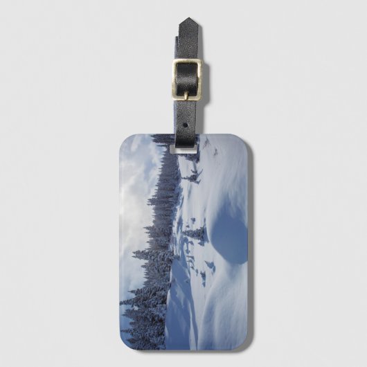 Snowy Landschap Bagagelabel (Voorkant (verticaal))