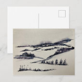 Snowy Landschap Briefkaart (Voorkant / Achterkant)