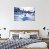 Snowy Landschap Canvas Afdruk (Insitu (Slaapkamer))