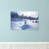 Snowy Landschap Canvas Afdruk (Insitu (Houten vloer))