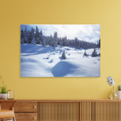Snowy Landschap Canvas Afdruk (Insitu (Woonkamer))