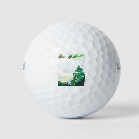 Snowy Landschap Golfballen (Voorkant)