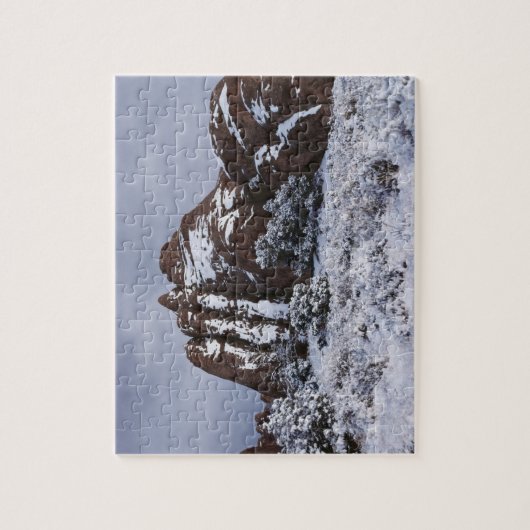 Snowy landschap in Arches National Park, Utah Legpuzzel (Verticaal)