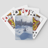 Snowy Landschap Pokerkaarten (Achterkant)