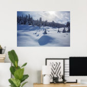 Snowy Landschap Poster (Thuiskantoor)