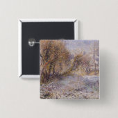 Snowy Landschap Vierkante Button 5,1 Cm (Voorkant /achterkant)