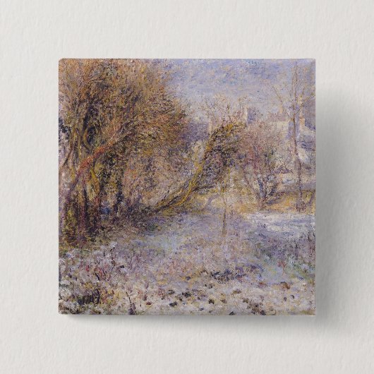 Snowy Landschap Vierkante Button 5,1 Cm (Voorkant)