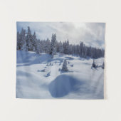 Snowy Landschap Wandkleed (Voorkant (horizontaal))