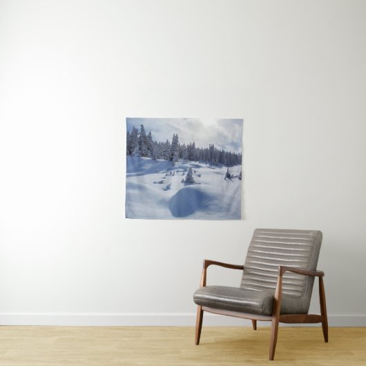Snowy Landschap Wandkleed (In Situ (horizontaal))