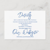 Snowy Landschap Winter Wedding Details Informatiekaartje (Achterkant)