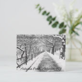 Snowy Lane Astoria, NY Briefkaart (Staand voorkant)