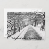 Snowy Lane Astoria, NY Briefkaart (Voorkant / Achterkant)