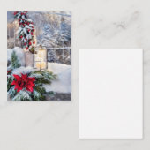 Snowy lantern budget mini-Kerstmis Notitiekaartje (Voorkant / Achterkant)