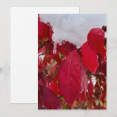 Snowy Leaves Feestdagenkaart (Voorkant / Achterkant)