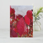 Snowy Leaves Feestdagenkaart (Staand voorkant)