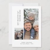 Snowy Let Heaven and Nature Sing Christmas Photo Feestdagenkaart (Voorkant)