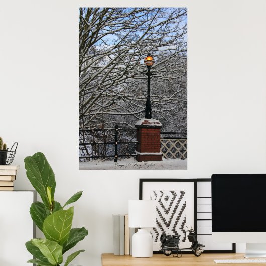 Snowy Light Scene Print (Thuiskantoor)