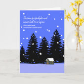 Snowy Little House on the Prairie Original Art Kaart (Gele Bloem)