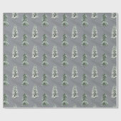 Snowy Long Shadows Winter Woodland Trees Cadeaupapier (Vlak)