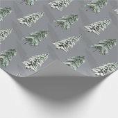 Snowy Long Shadows Winter Woodland Trees Cadeaupapier (Hoek)