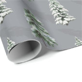 Snowy Long Shadows Winter Woodland Trees Cadeaupapier (Rol Hoek)