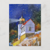 Snowy Maine Lighthouse Briefkaart (Voorkant)