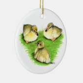 Snowy Mallard Ducklings Keramisch Ornament (Rechts)