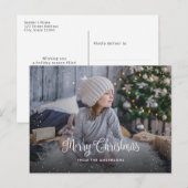 Snowy Merry-Briefkaarten voor kerstfoto's Feestdagenkaart (Voorkant / Achterkant)