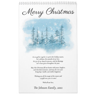 Snowy Merry Kerstfotokalender Kalender