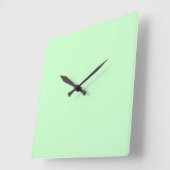 Snowy Mint Green Wall Clock Vierkante Klok (Hoek)