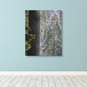 Snowy Mist in het bos Canvas Afdruk (Insitu (Houten vloer))