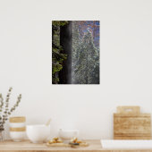 Snowy Mist in het bos Poster (Keuken)