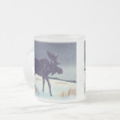 Snowy Moose Matglas Koffiemok (Voorkant links)