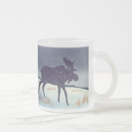 Snowy Moose Matglas Koffiemok (Rechts)