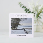 Snowy Morning Flat-kerstkaart Kaart (Staand voorkant)