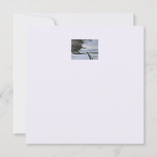 Snowy Morning Flat-kerstkaart Kaart (Achterkant)